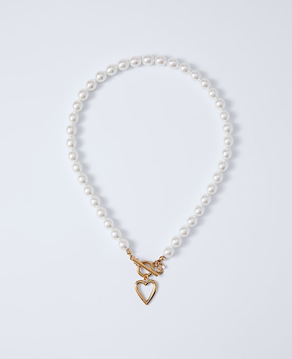 Pearl Heart Pendant Necklace