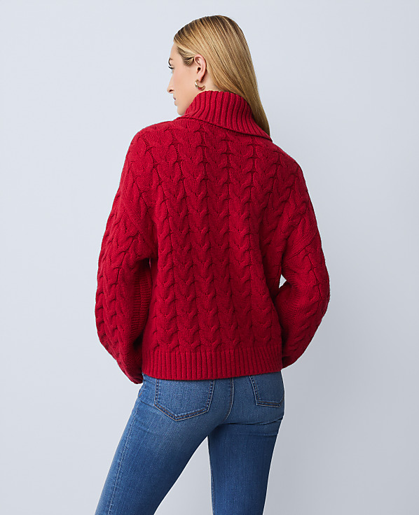 Weekend Cable Turtleneck Sweater