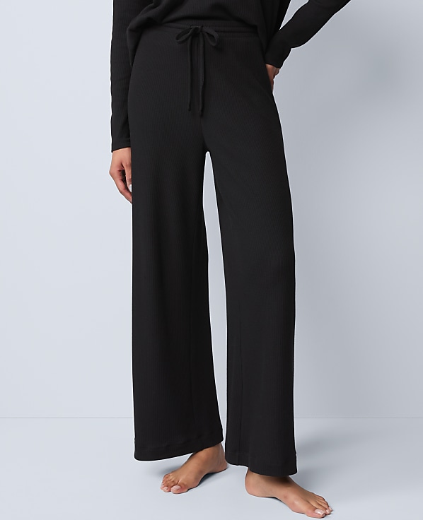 Waffle Wide-Leg Lounge Pants