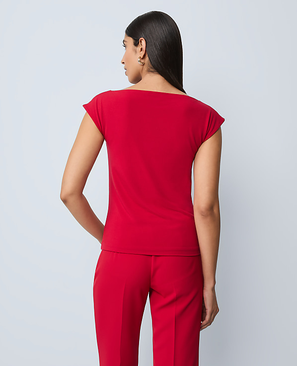 Sleeveless Boatneck Top