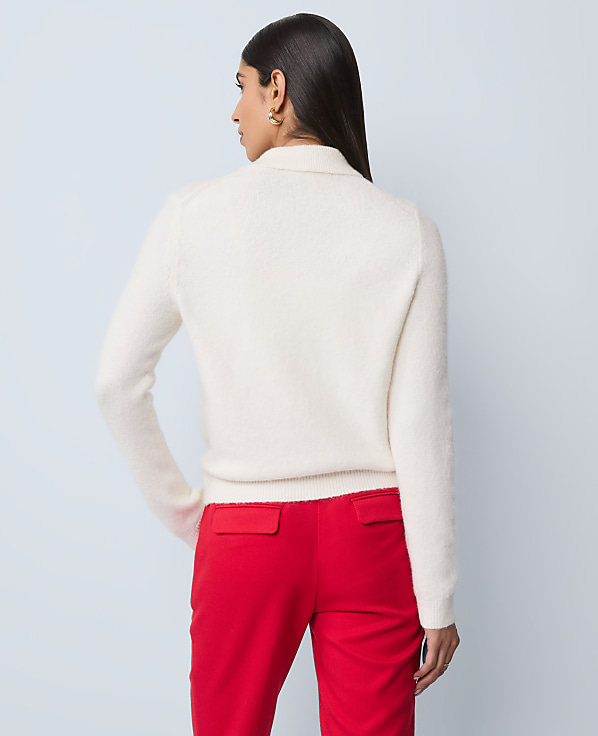 Petite Embellished Collared Cardigan