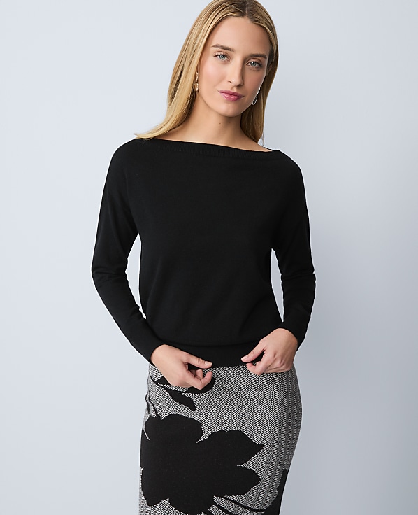 Boatneck Wedge Sweater
