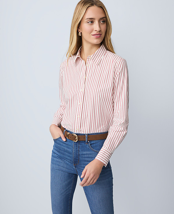 Weekend Striped Relaxed Perfect Shirt