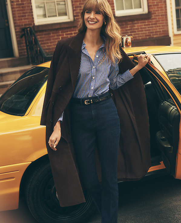 Studio Collection Suede Trench Coat