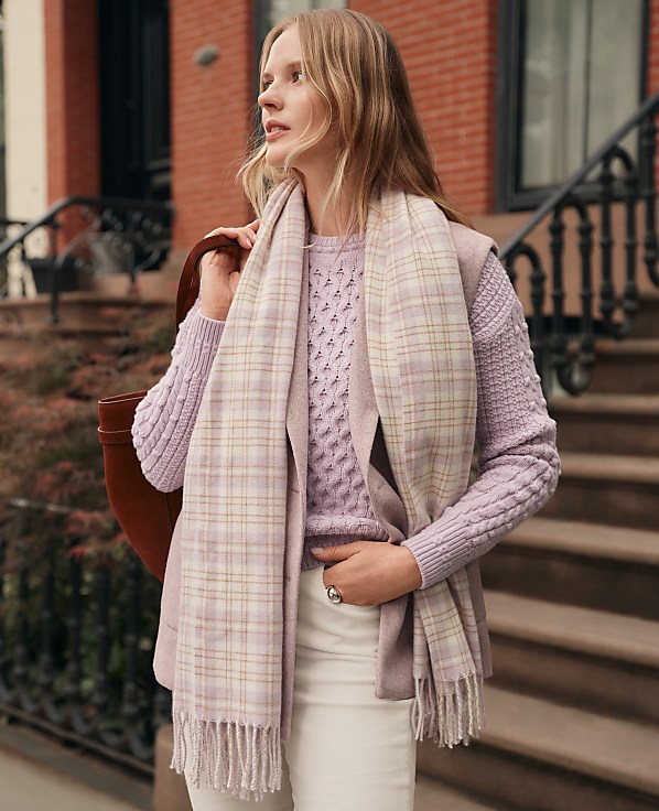 Petite Weekend Popcorn-Stitch Cable Sweater