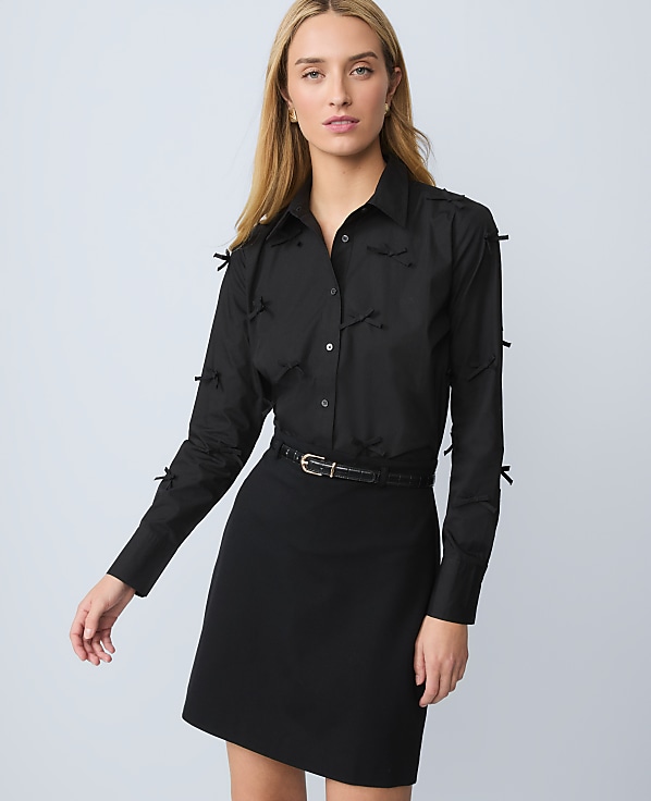 Cropped Bow Shirt
