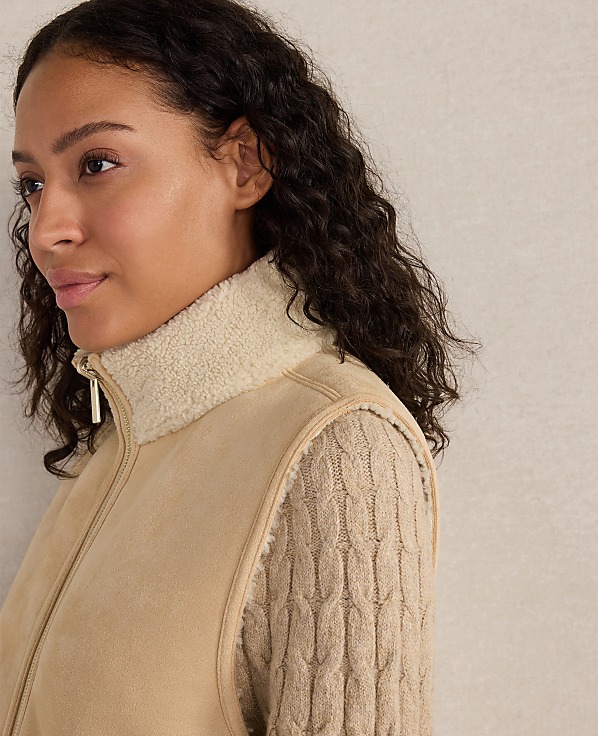 Haven Well Within Faux Suede and Sherpa Reversible Vest