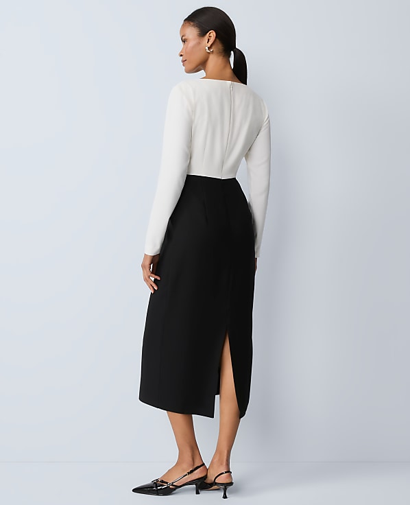 Colorblock Twist Midi Dress