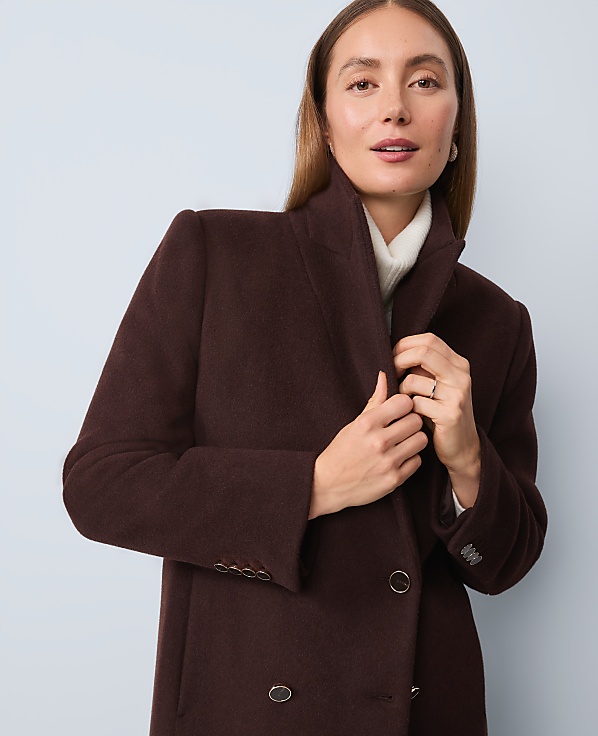 Studio Collection Cashmere Long Double Breasted Coat