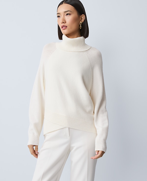 Crossover Turtleneck Sweater