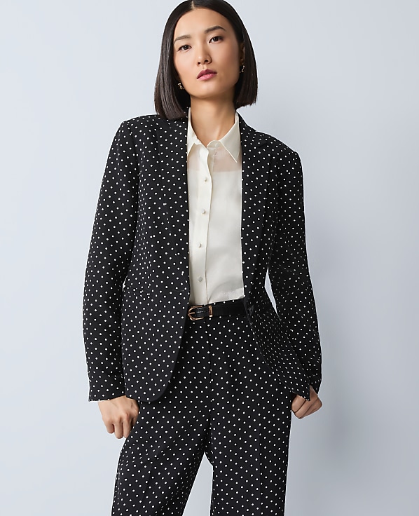 The Hutton Blazer in Dotted Crepe