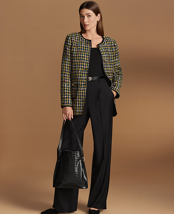 The Petite Side Button Wide-Leg Pant