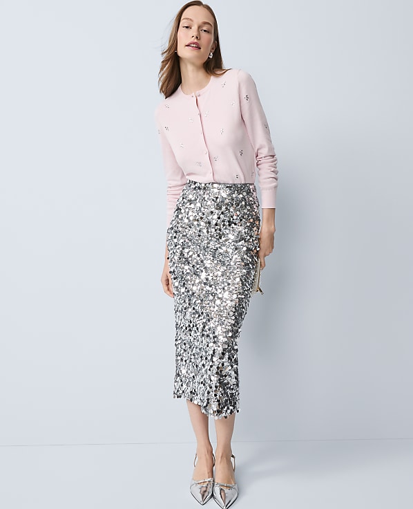 Petite Crystal Embellished Ann Cardigan