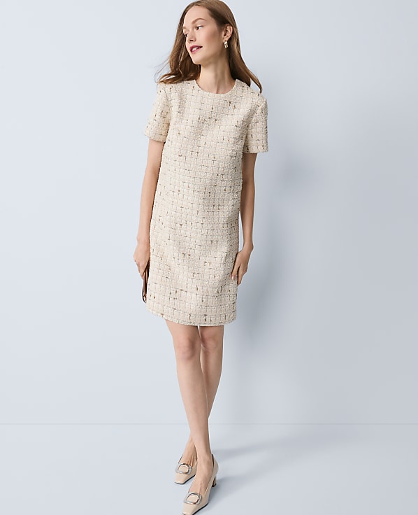 Petite Tweed Shift Dress