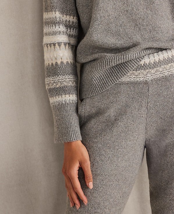 Haven Well Within Organic Cotton Blend Nostalgic Fair Isle Joggers