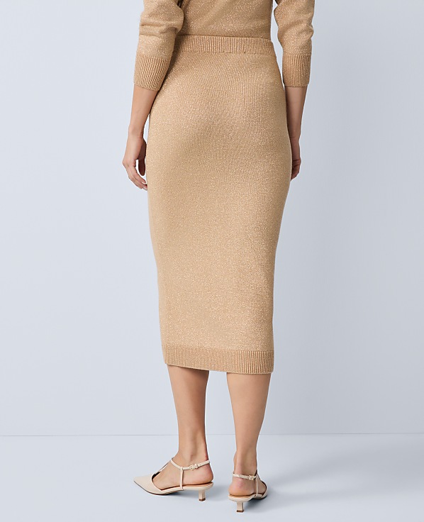 Lurex Midi Sweater Skirt