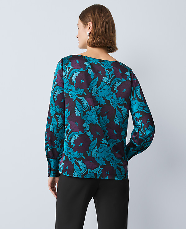 Floral Boatneck Blouse