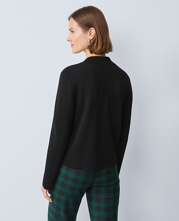Petite Collared Sweater Jacket