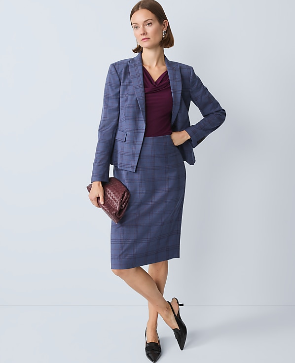 The Petite Pencil Skirt in Plaid