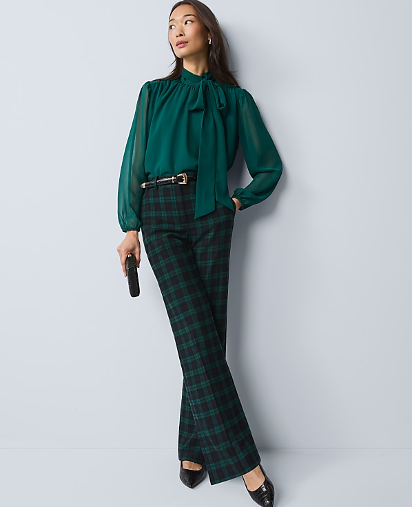 The Petite Jayne Trouser in Plaid