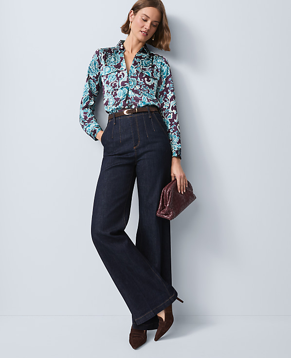 Petite Floral Camp Shirt