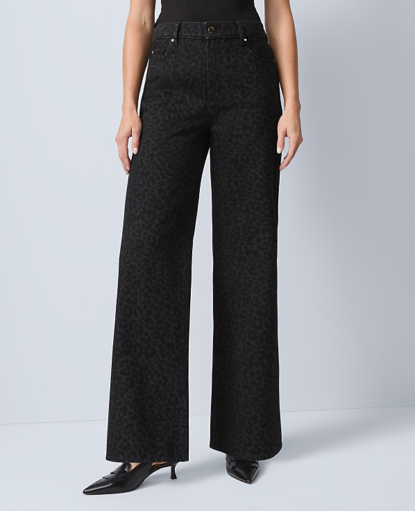 The Wide-Leg Jean in Animal Print