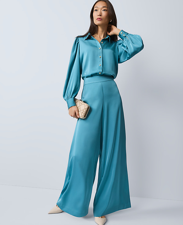 The Statement Palazzo Pant in Satin