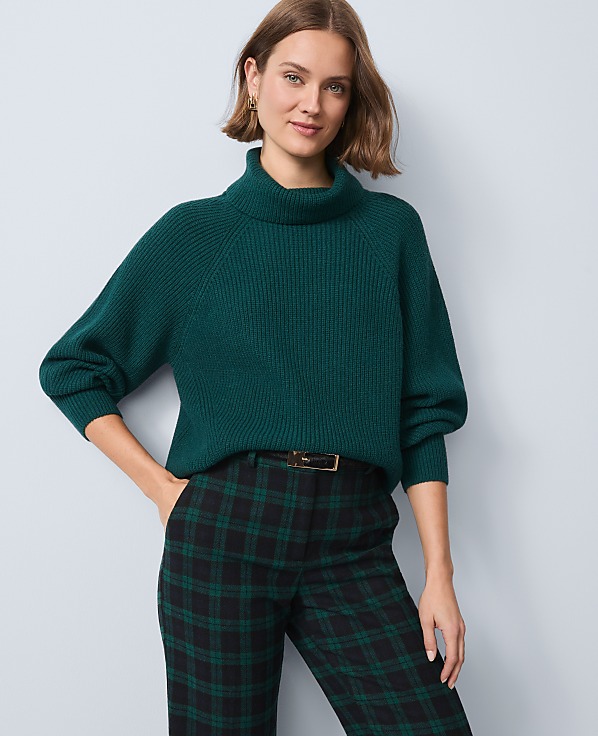 Ribbed Turtleneck Sweater