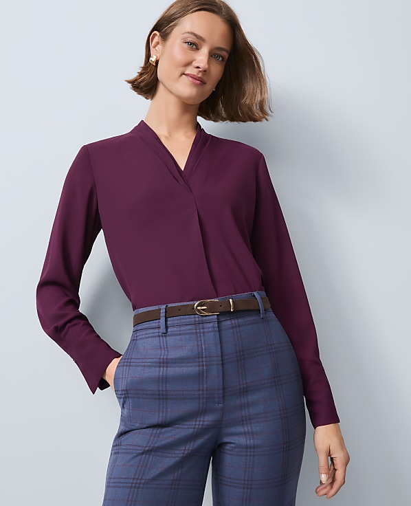 Pleat Neck Blouse