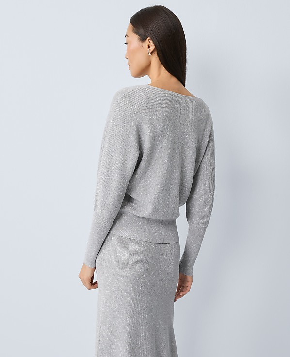 Metallic Ribbed Sweater