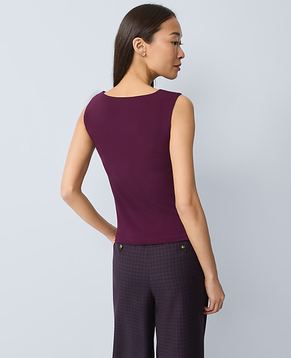 Draped Cowl Neck Top