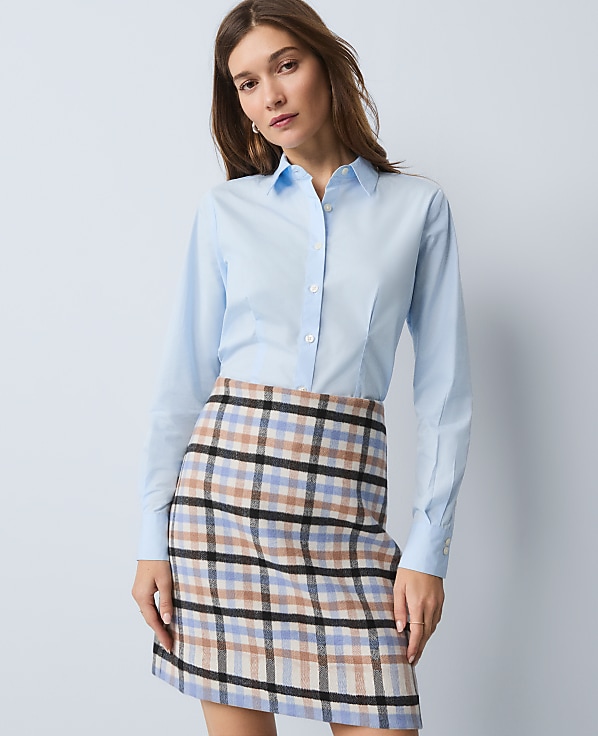 Petite Weekend Plaid A-Line Skirt