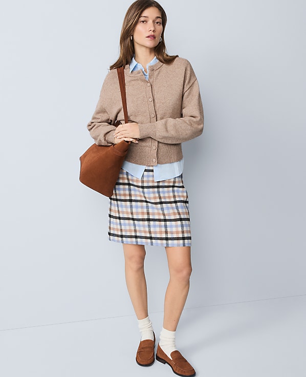 Petite Weekend Plaid A-Line Skirt