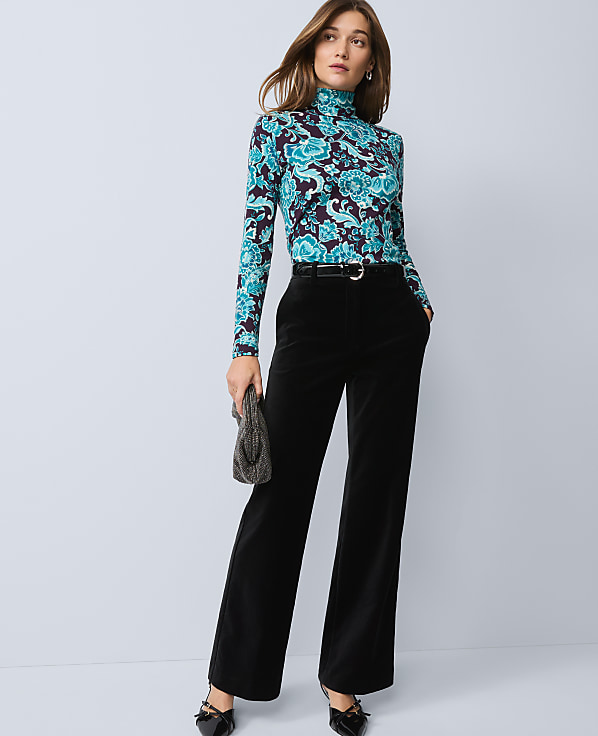 Floral Turtleneck Top