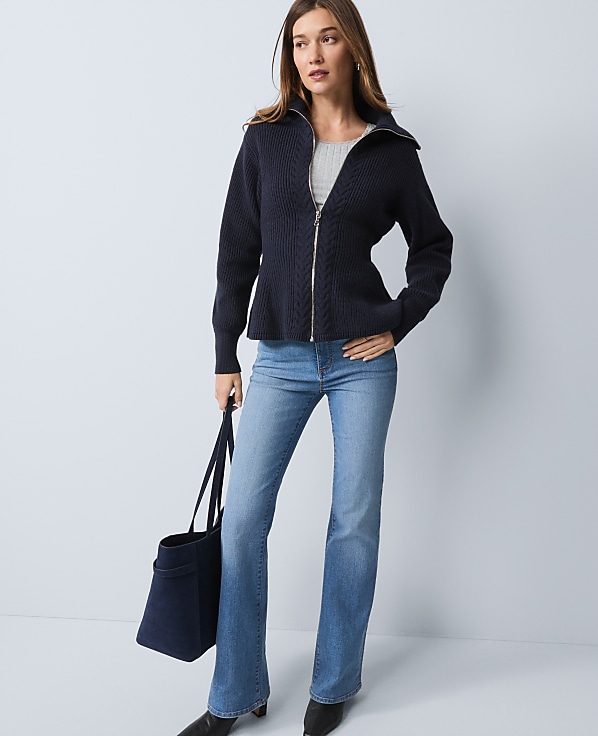 Weekend Cable Sweater Jacket