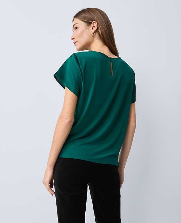 Mixed Media Crew Neck Tee