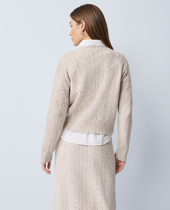 Weekend Mixed Stitch Crew Neck Sweater