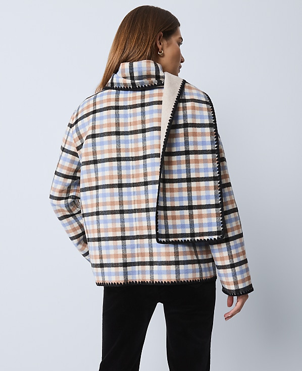 Weekend Plaid Scarf Coat