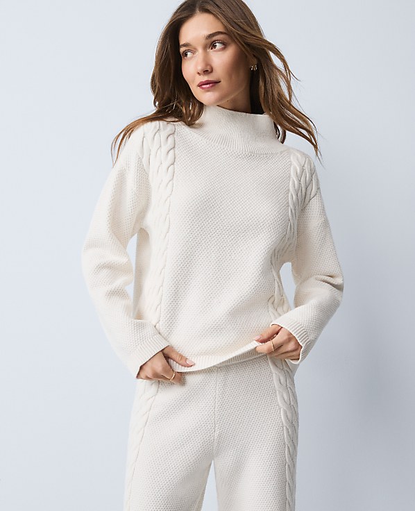 Weekend Mixed Cable Sweater