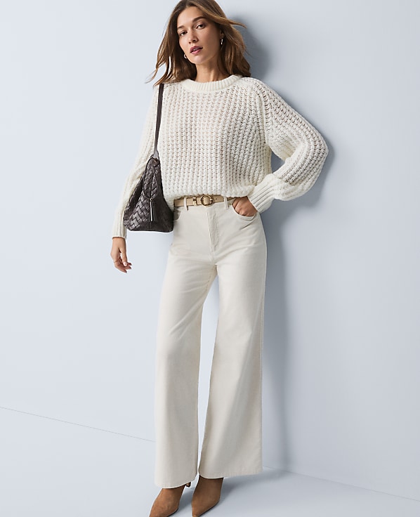 Petite Weekend Cozy Crew Neck Sweater