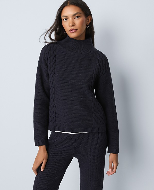 Weekend Mixed Cable Sweater