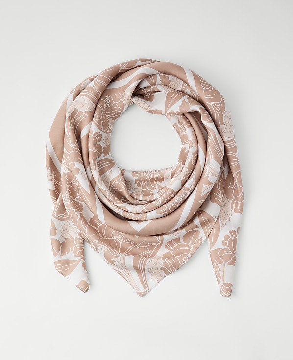Floral Oversized Silk Scarf