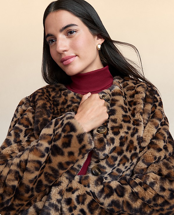 Weekend Faux Fur Animal Print Jacket