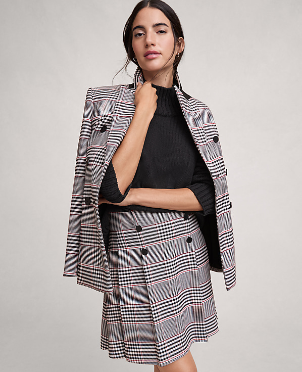 Plaid Pleated Skirt