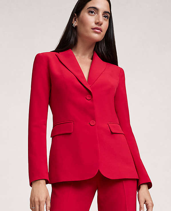 The Two Button Blazer in Fluid Crepe