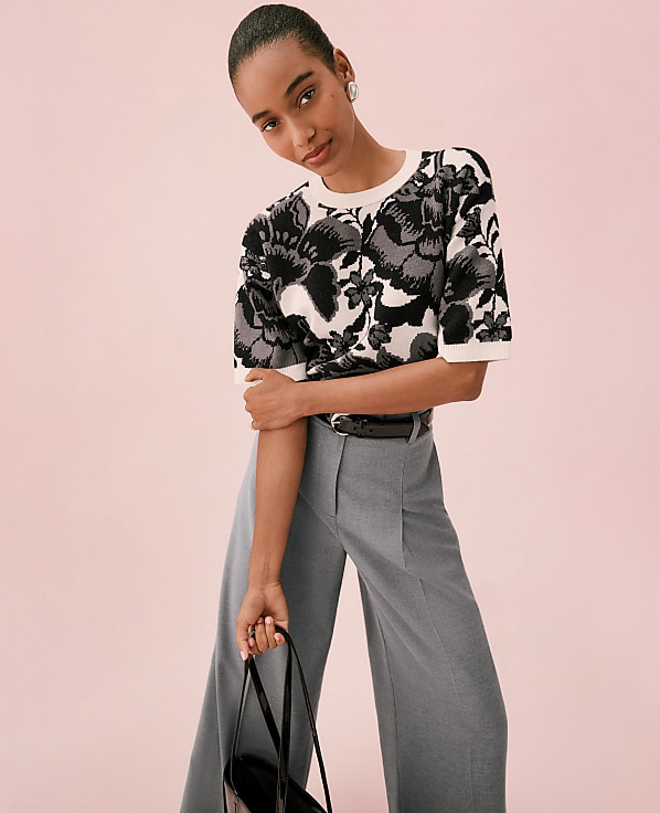 Floral Jacquard Sweater Tee