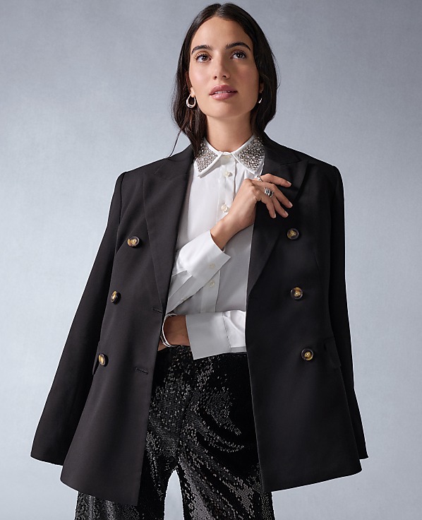 The Fitted Long Double Breasted Blazer