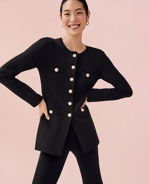 Petite Crew Neck Cardigan