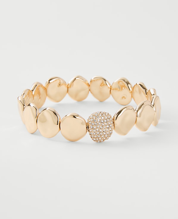 Hammered Metal Disc Bracelet