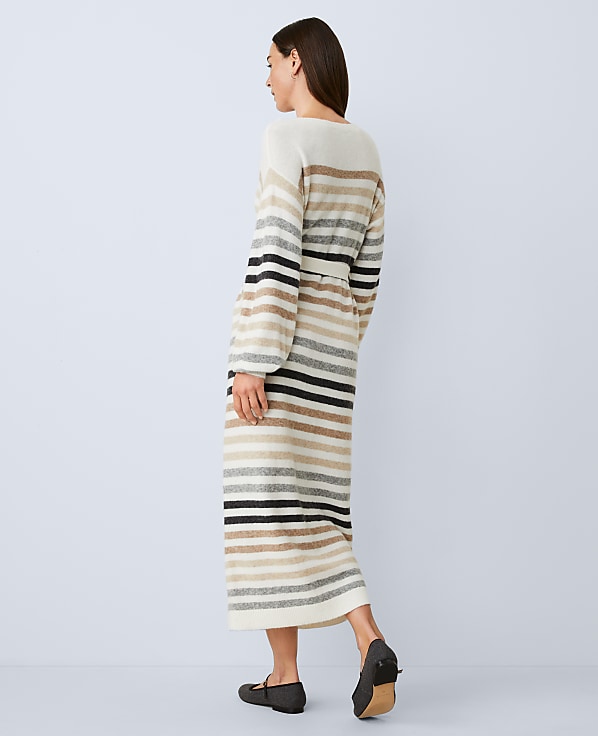 Weekend Striped Midi Sweater Dress